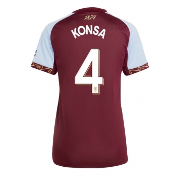 Billige Fotballdrakt Aston Villa Ezri Konsa #4 Replika Hjemmedrakt Dame 2025-26 Kortermet